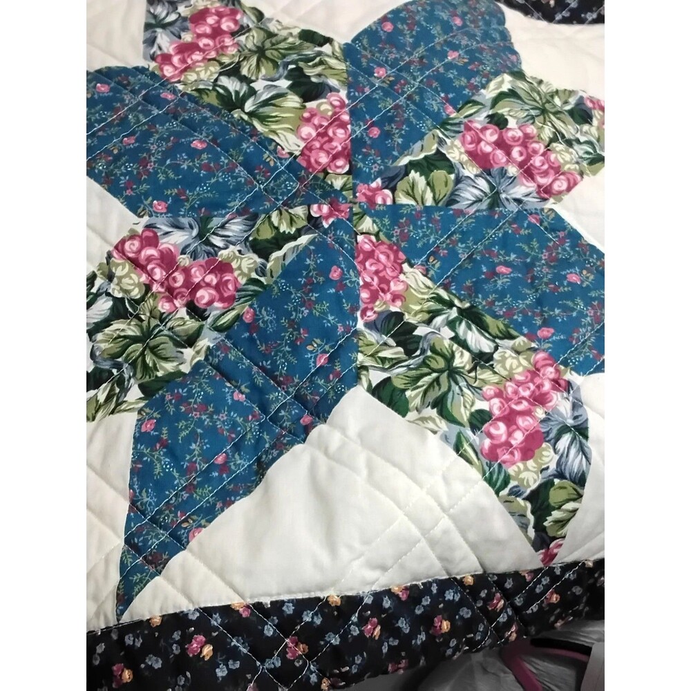 Pillow Sham Pillowcase Star Quilt Quilted Bed Bedding 100% Cotton 20x26